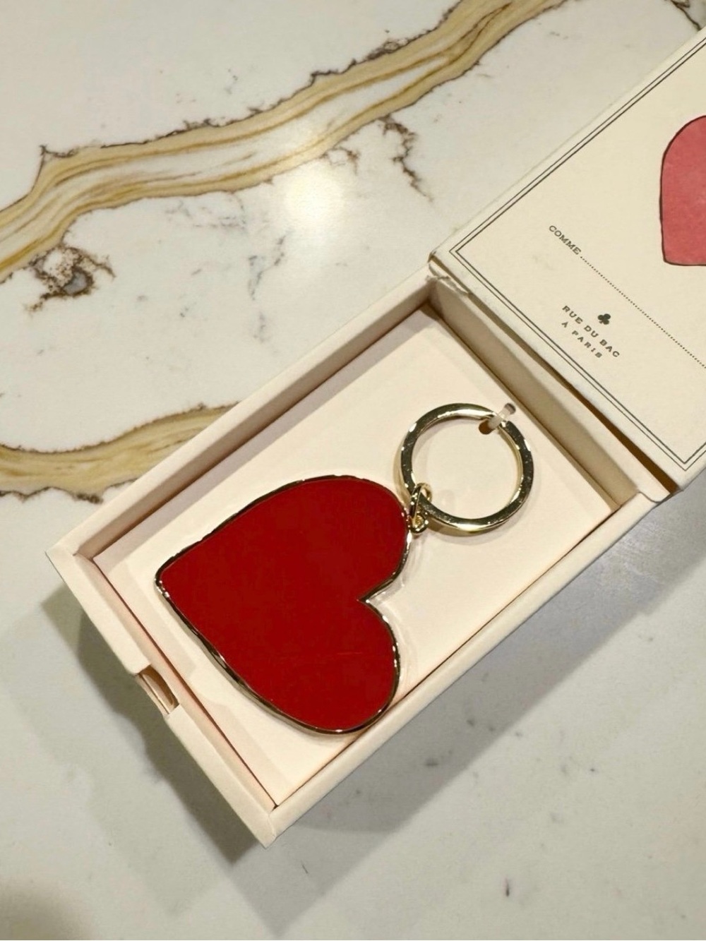 Sezane Red Heart Keychain Bag Charm - new